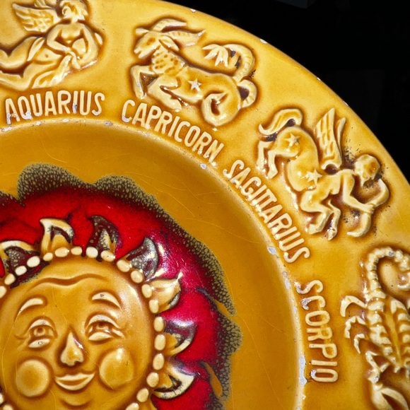 RARE Vintage Zodiac Sign Astrology Ceramic Plate - Picture 5 of 14
